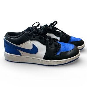 Nike Air Jordan 1 Low - Youth 5.5 - Royal, Black, White